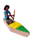 Boating Papa Zambian Papier-Mache Sculpture