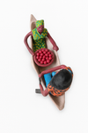 Boating Mama and Papa Zambian Papier-Mache Sculpture